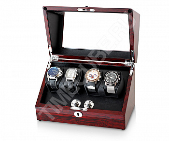 Заводная шкатулка для часов деревянная