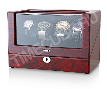 Деревянная шкатулка для 4 часов с автоподзаводом